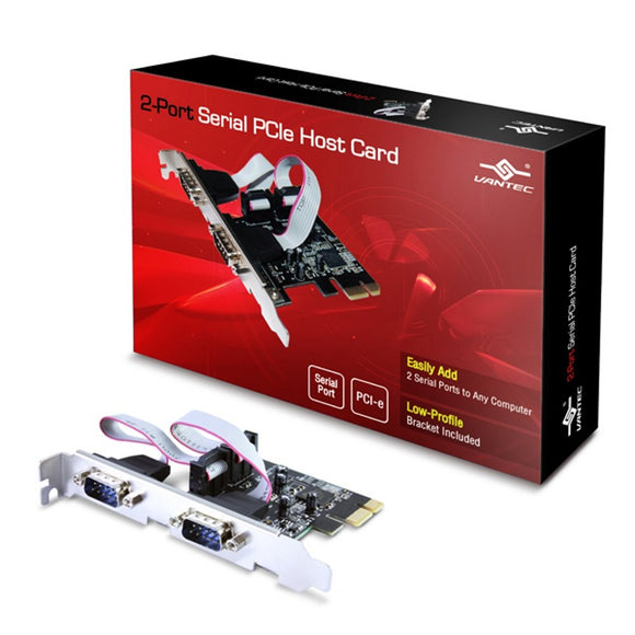 Vantec 2-Port Serial PCIe Host Card (UGT-PCE20SR)