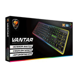 Cougar Vantar RGB Gaming Keyboard-8 Different Lightning Effects - Scissor Switch Mechanism - Silent Keys