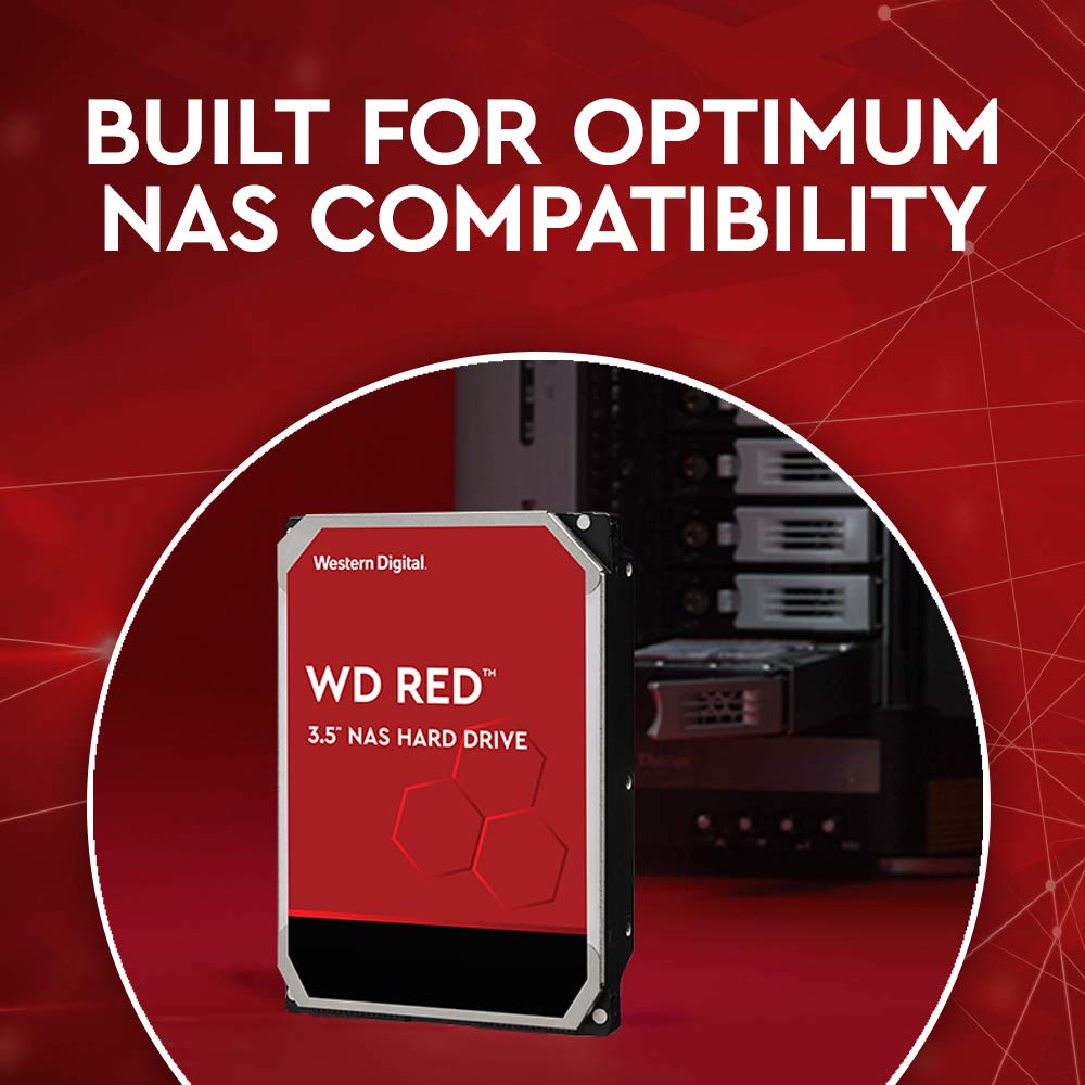 WD Red 8TB NAS Internal Hard Drive - 5400 RPM Class, SATA 6 Gb/s, 256 MB Cache, 3.5" - WD80EFAX