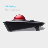 open box Adesso iMouse T50 Wireless Ergonomic Finger Trackball Mouse with Nano USB Receiver, Programmable 7 Button Design, and 5 Level DPI Switch, for Left and Right Hand