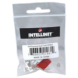 CAT5e RJ45 110-Type Keystone Jack, Red, Intellinet 210478