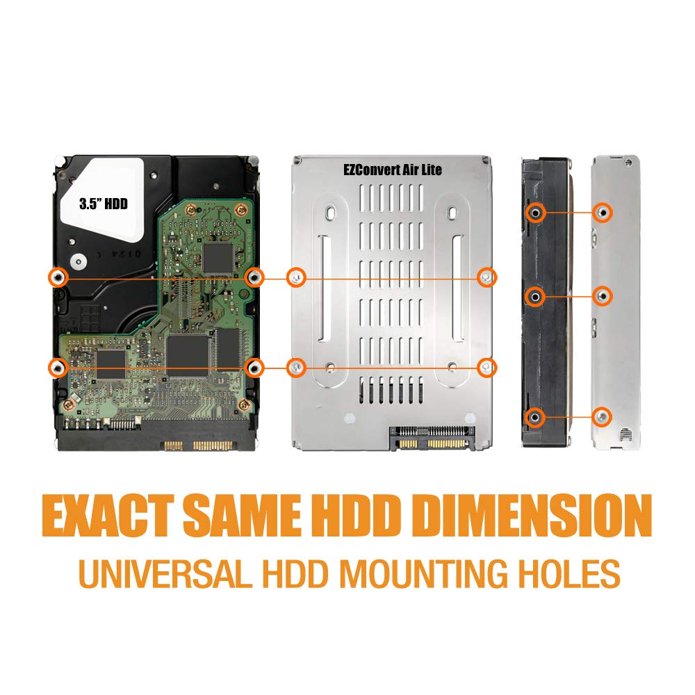 ICY DOCK 2.5" to 3.5" SSD/HDD Mounting Adapter Comparable to Adaptadrive Mac SAS/SATA Hard Drive Tray Kit (MB482SP-3B)