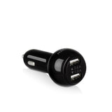 Macally 17 Watt Dual Port USB Car Charger for Smartphones and Other Devices-Retail Packaging-Black
