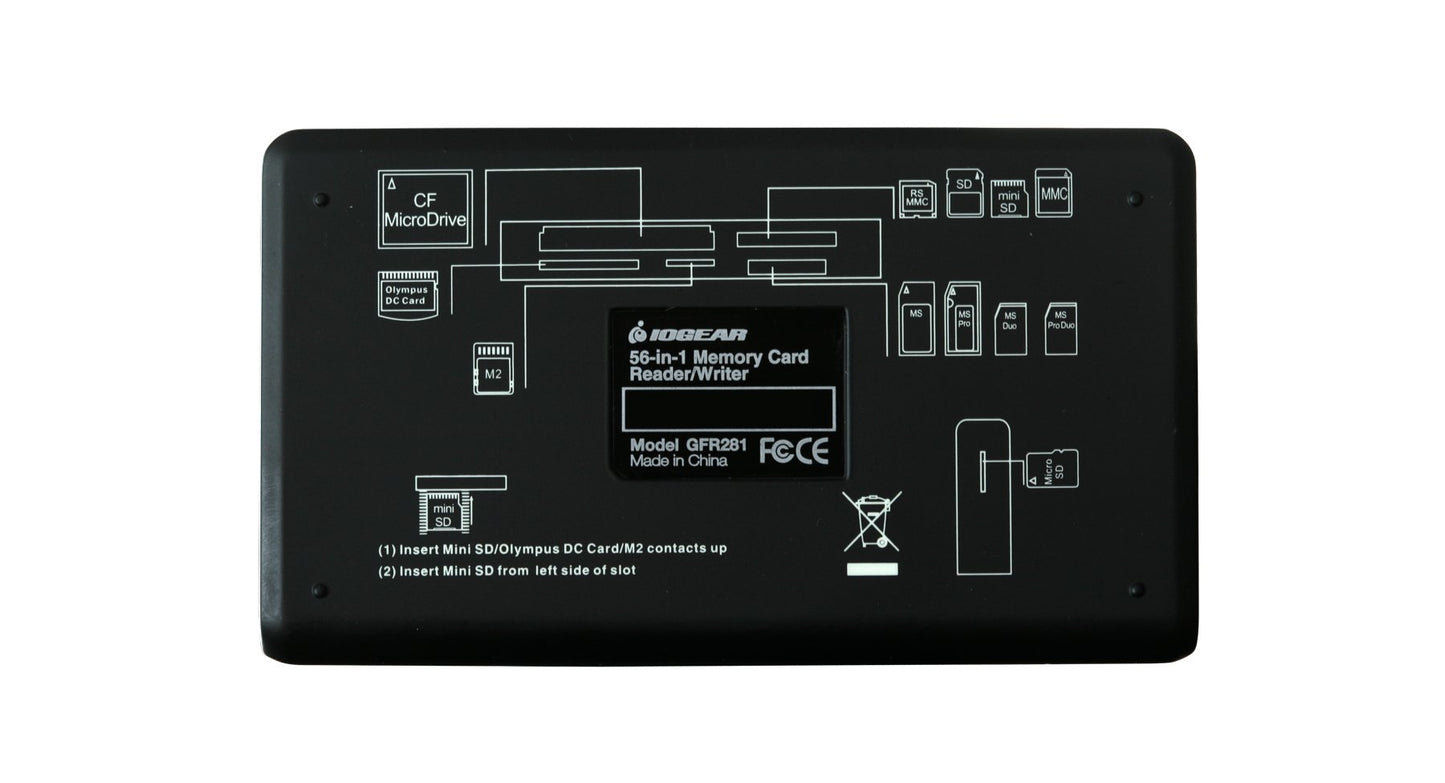 IOGEAR 56-in-1 USB 2.0 Pocket Flash Memory Card Reader/Writer, Tri-Lingual Packaging, GFR281W6