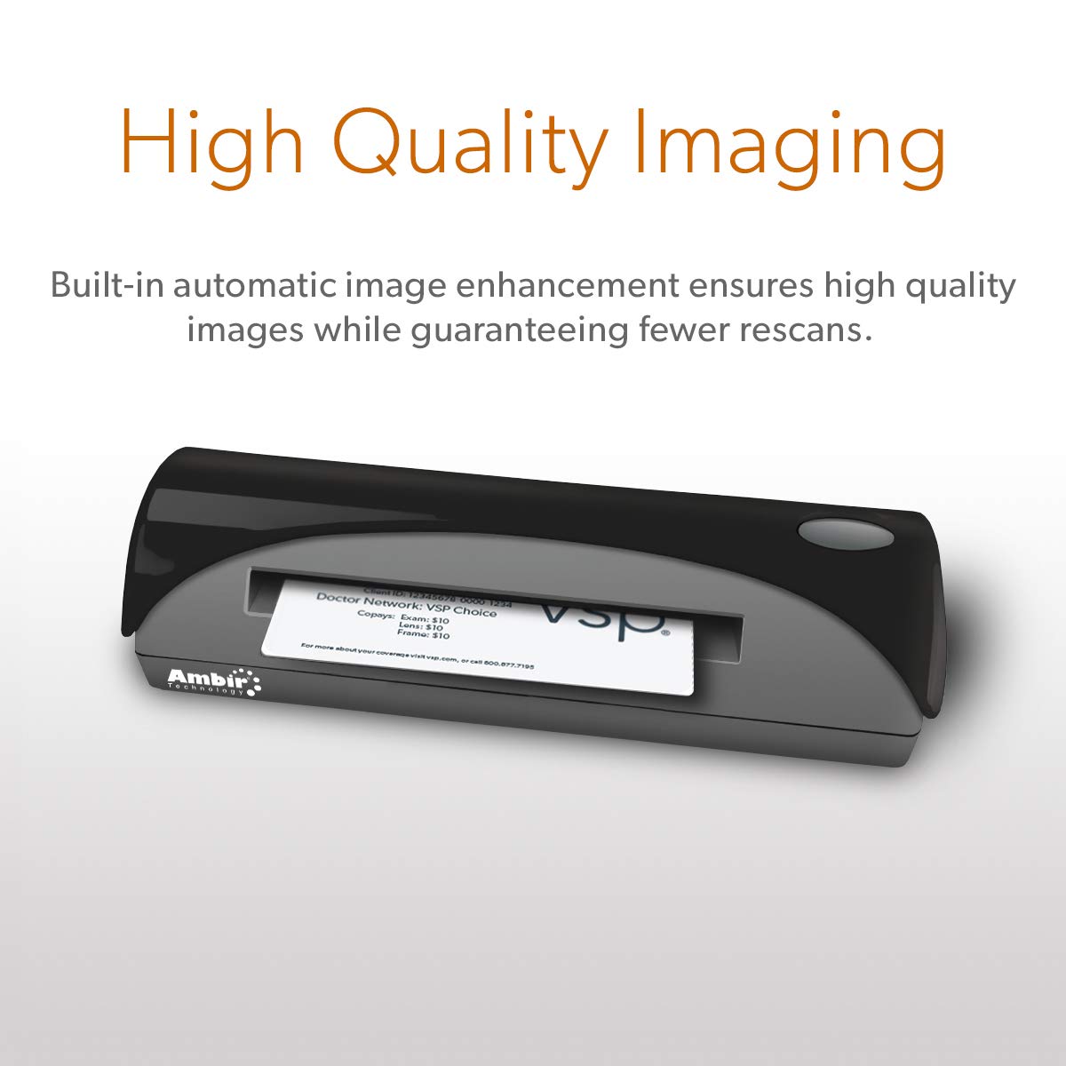 Ambir Technology PS667-AS Simplex A6 ID Card Scanner withAmbirScan