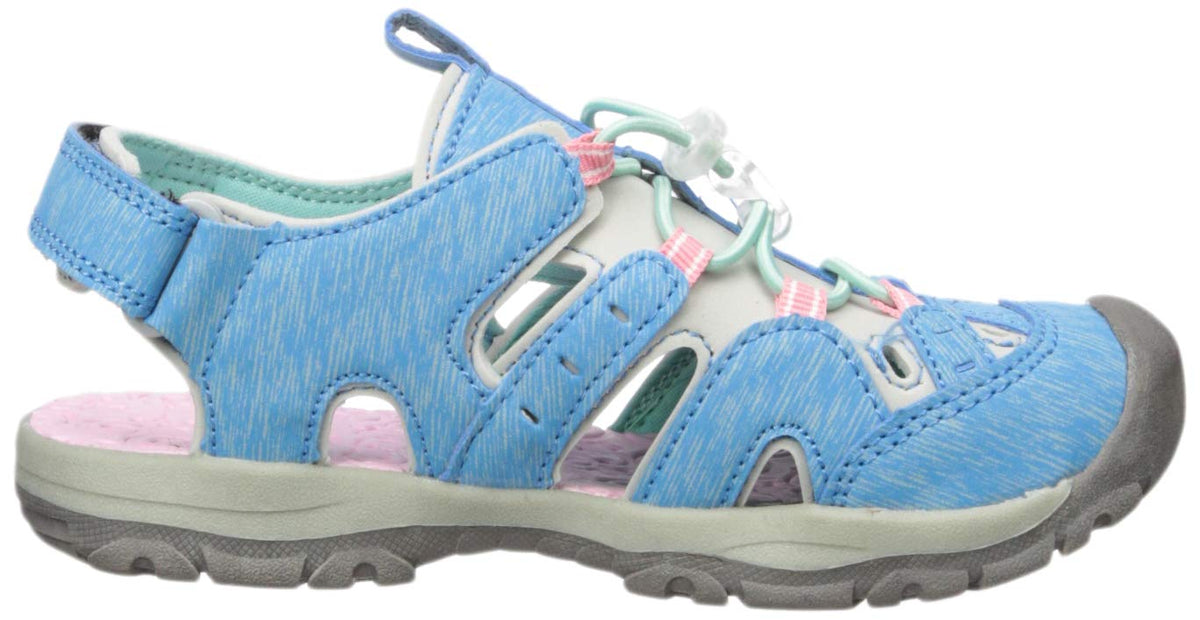 Northside Girls' Burke SE Fisherman Sandal, Blue/Pink, 3 M US Little Kid