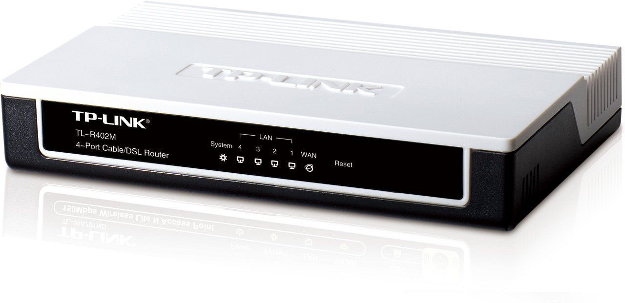 TP-LINK TL-R402M 4-Port Cable/DSL home Router, 1 WAN port, 4 LAN ports