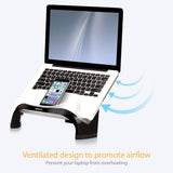 Fellowes Smart Suites Laptop Riser with USB Hub, Black