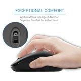 Macally Wireless Keyboard and Mouse Combo Bundle for PC, Desktop Computer, Laptop, Notebook, ChromeBook - Ultra Slim Cordless Keyboard Mouse Combo Set, Compatible with Windows 10/8/7/Vista/XP, etc.