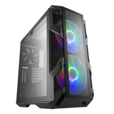 Cooler Master MasterCase H500M ATX Mid-Tower w/ 4X Side Tempered Glass Panels, Type-C I/O Panel, 2X Vertical GPU Card PCI Slots & 2X 200mm ARGB Fans w/ARGB Controller