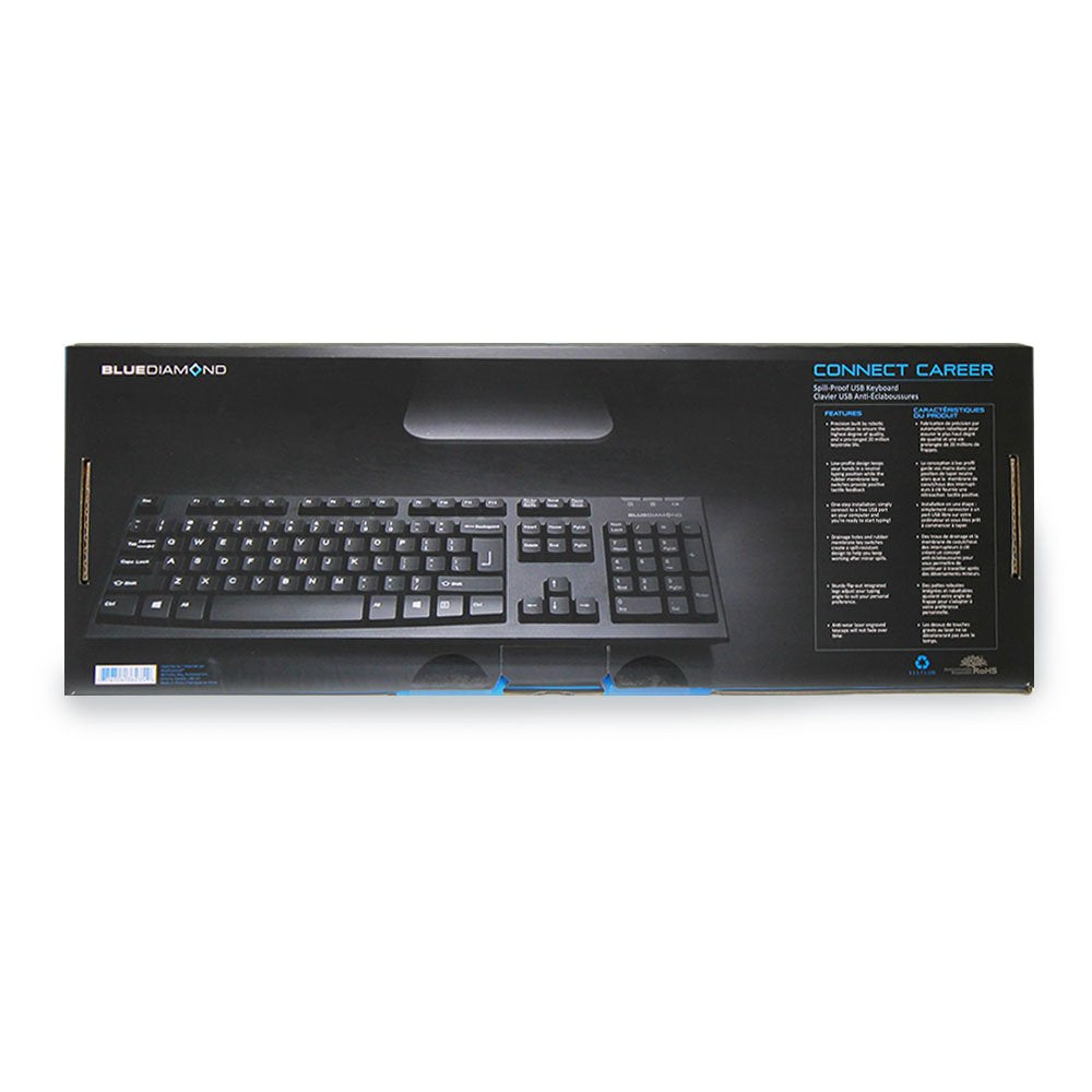 BlueDiamond  USB Keyboard - English - Spill Resistant