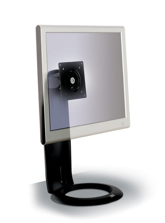 3M Adjustable Monitor Stand, Adjust Height 5", Holds Monitor up to 16 lbs, 27", Black (MS110MB) [OB]