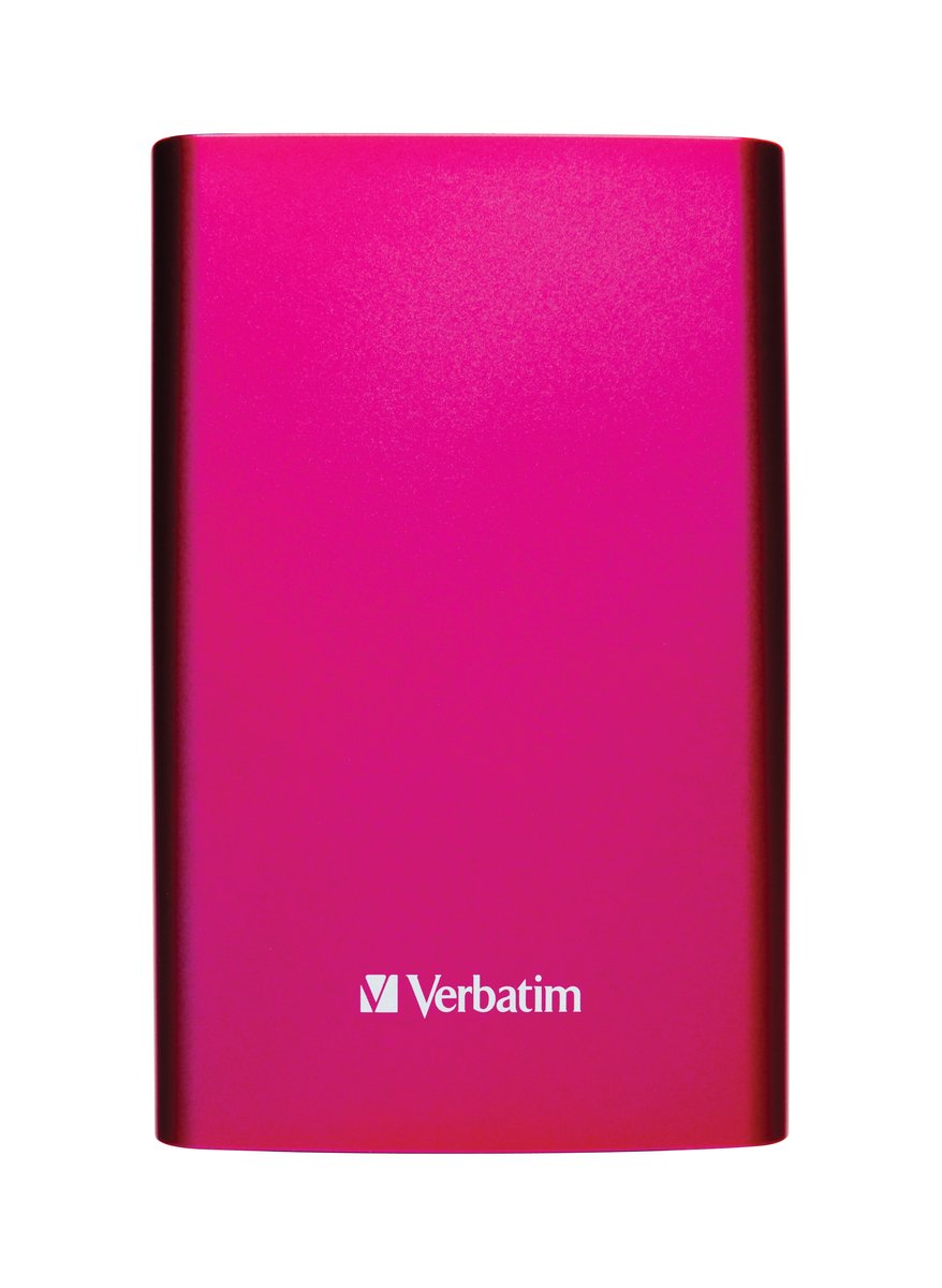 Verbatim 500 GB Store 'n' Go Portable Hard Drive, USB 3.0, Pink  97656