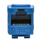Cat6/5e Blue Wallplate Keystone Jack, Punch-Down/Rj45 F