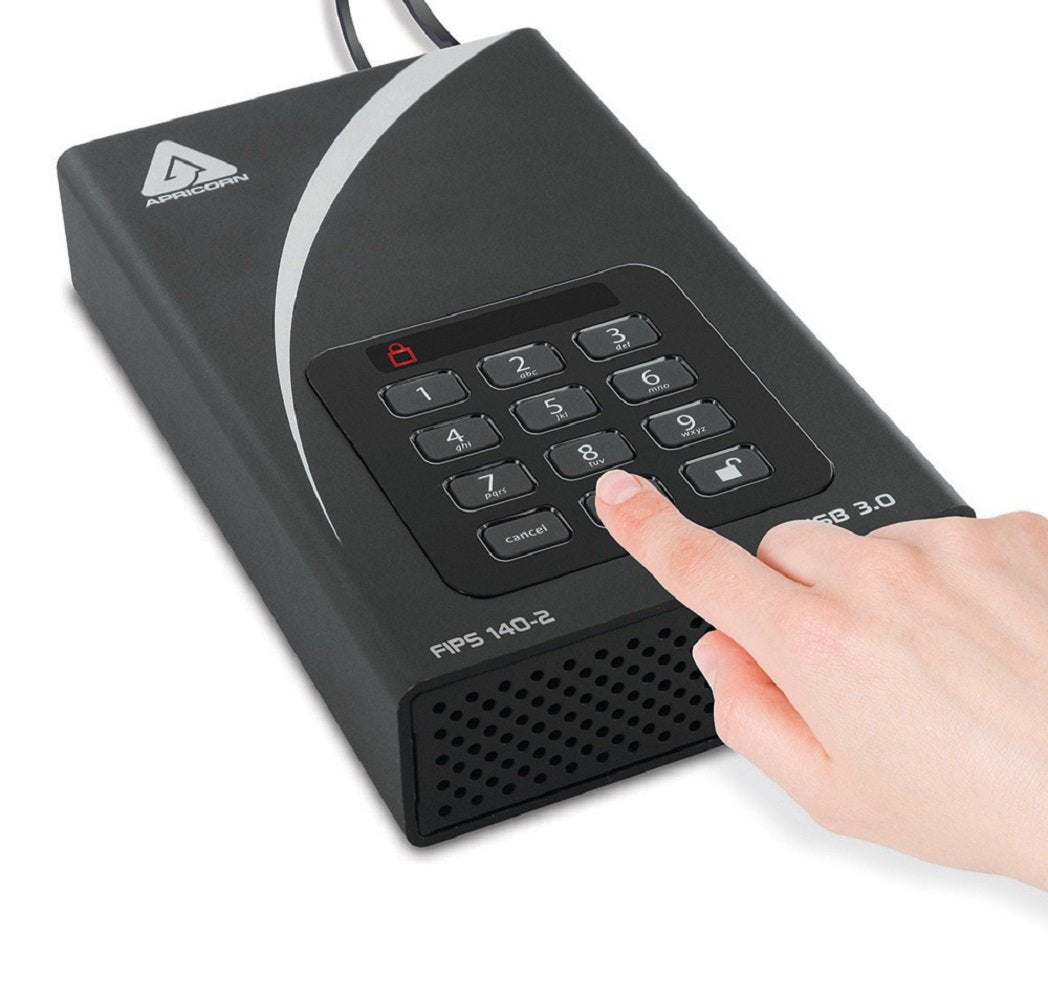 Apricorn Aegis Desktop 6 TB FIPS 140-2 Validated 256-Bit Encrypted Hard Drive (ADT-3PL256F-6000)
