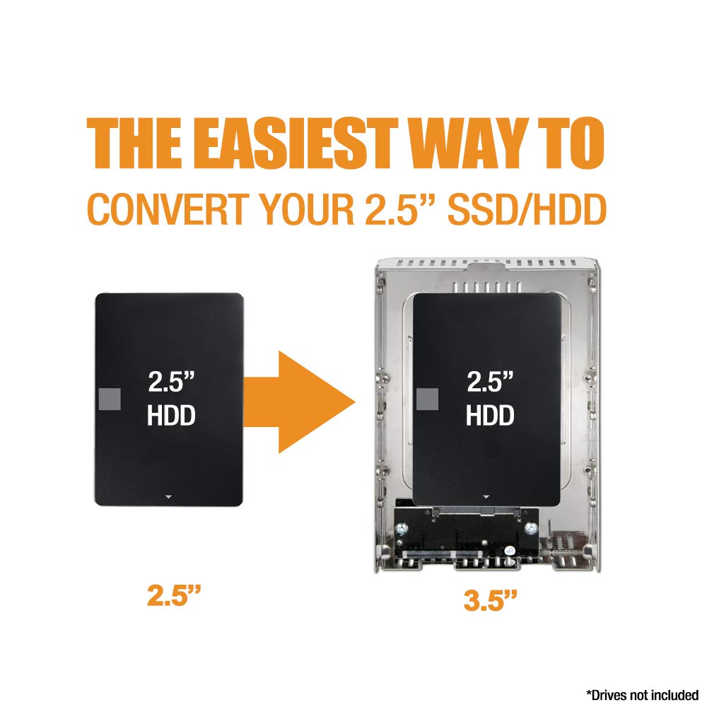 ICY DOCK 2.5" to 3.5" SSD/HDD Mounting Adapter Comparable to Adaptadrive Mac SAS/SATA Hard Drive Tray Kit (MB482SP-3B)