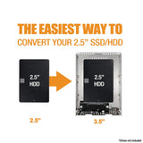 ICY DOCK 2.5" to 3.5" SSD/HDD Mounting Adapter Comparable to Adaptadrive Mac SAS/SATA Hard Drive Tray Kit (MB482SP-3B)