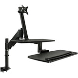 Mount-It! Standing Desk Converter with Single Monitor Mount, Adjustable Height Sit Stand Workstation