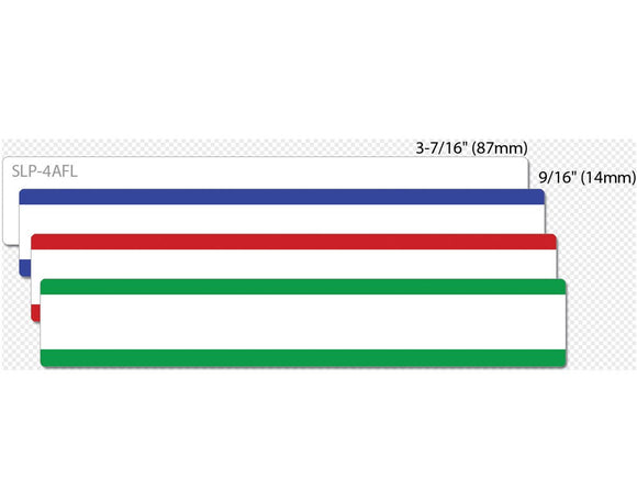 520-Labels 9/16 X 3-7/16 File Folder Gr/Red/Blu/Wht Us#329566