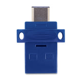 Verbatim 99154 32GB Store 'N' Go Dual USB Flash Drive for USB-C Devices, Blue