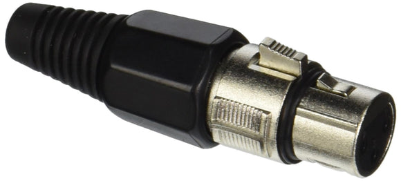 XLR in-Line Female Connector - Connecter - Color: Black and Silver