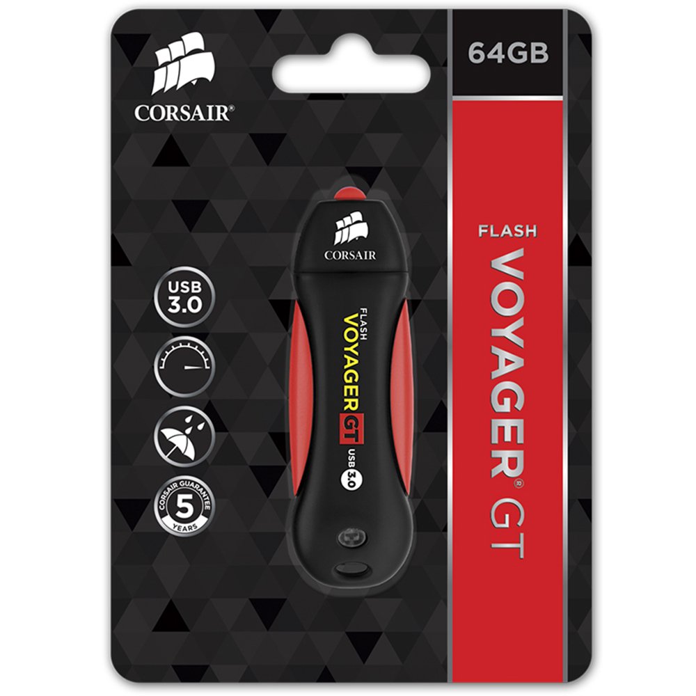 Corsair Flash Voyager GT USB 3.0 64GB USB Flash Drive (CMFVYGT3B-64GB)