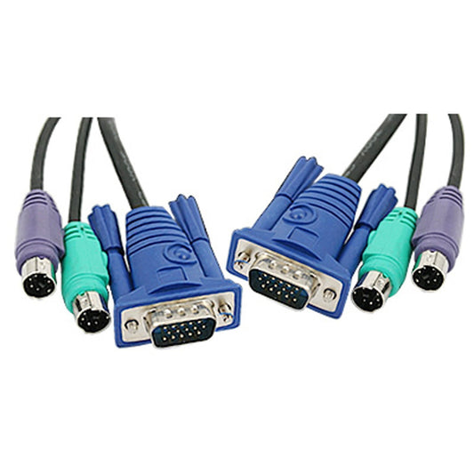 Cisco-Linksys KVM Switch Cable 3-in-1 PS2 Keyboar Mouse and VGA Male to Male