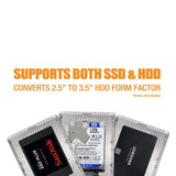 ICY DOCK 2.5" to 3.5" SSD/HDD Mounting Adapter Comparable to Adaptadrive Mac SAS/SATA Hard Drive Tray Kit (MB482SP-3B)