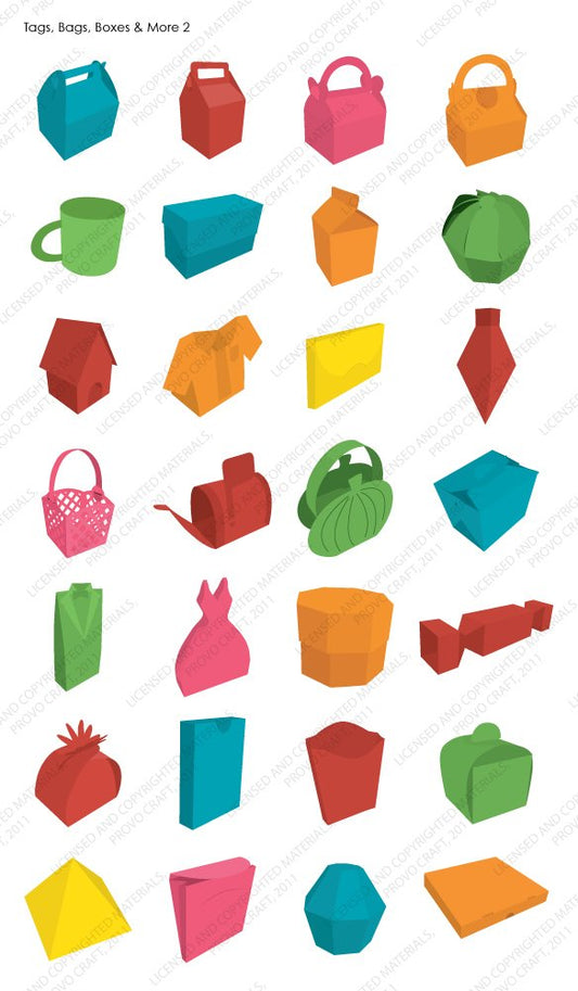 Cricut 2001228 Tags Bags Boxes and More, 2 Cartridges