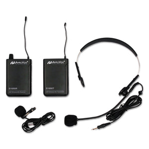 Amplivox S1601 UHF Wireless Headset/Lapel Microphone with 16-Channel Kit Receiver