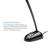 Cyber Acoustics USB Plug & Play Desktop Unidirectional Noise Cancelling Computer Microphone/Mic, for PC and Mac Laptops, Compatible with Windows/Mac, Ideal for Voice Recordings, Skype (CVL-1084)