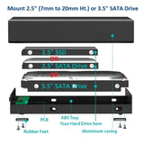 Vantec NST-371C31-BK NexStar Gx USB 3.1 Gen 2 Type-C 3.5" Sata HDD/SSD Enclosure, Comes with C to C and C to A Cable, Aluminum Casing, Black