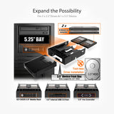 ICY DOCK Dual 2.5 SSD 1 x 3.5 HDD Device Bay to 5.25 Drive Bay Converter/Mounting/Kit/Adapter - Flex-FIT Trio MB343SP