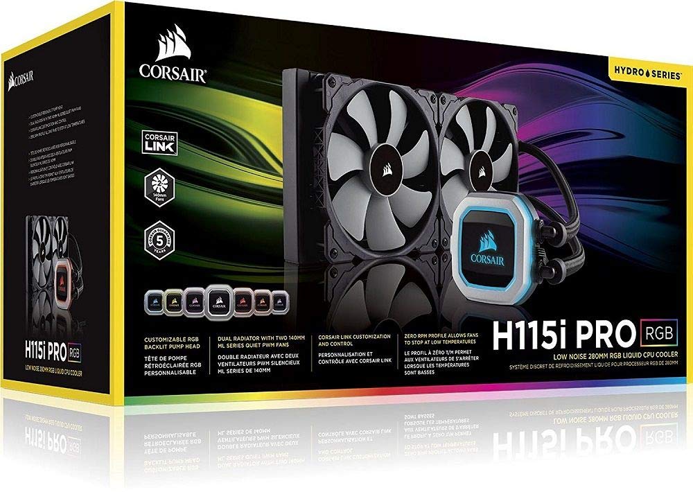 CORSAIR HYDRO Series H100i PRO RGB AIO Liquid CPU Cooler,