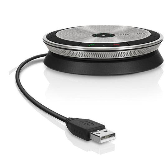 Sennheiser SP 10 ML (506048) - Sound-Enhanced, User-Friendly Mobile Speaker Phone | For Desk/Mobile Phone & Softphone/PC Connection | with Omni-Directional Microphone & Skype for Business Certified