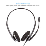 Cyber Acoustics Stereo Headset and Boom Mic with PC Y-Adapter (AC-204)