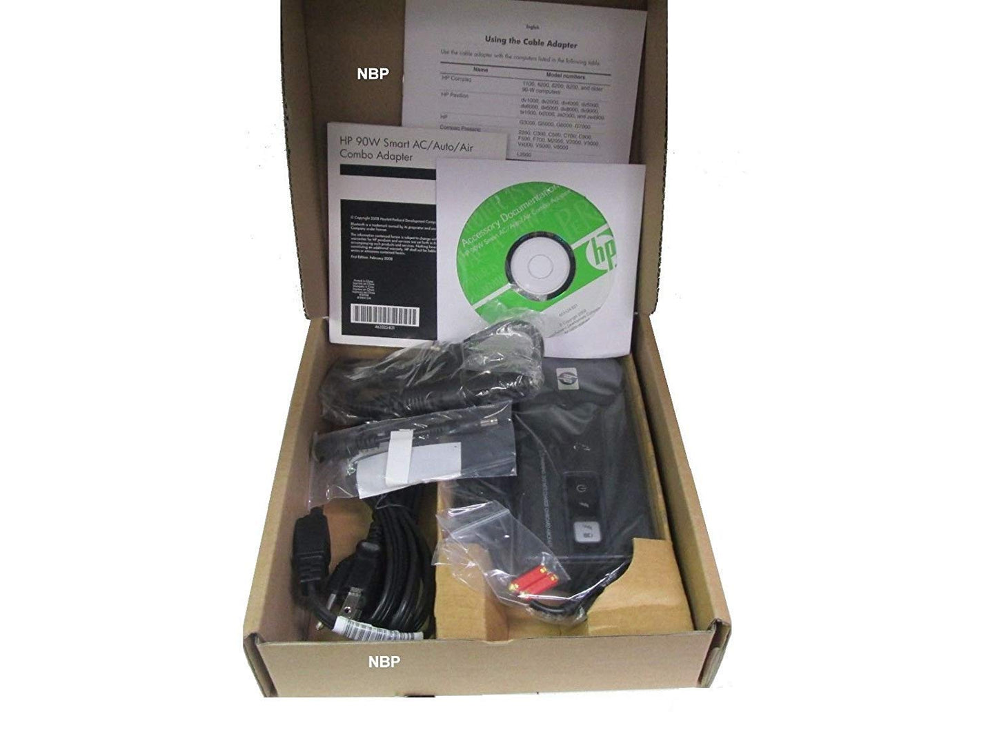 HP 90W Air/Auto/AC Combo Adapter Replacement Part (DV574A) (PC628A#ABA).
