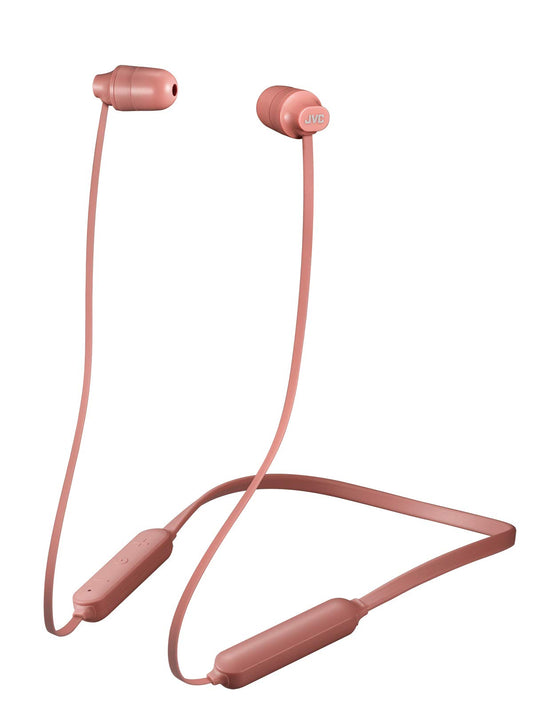 JVC Marshmallow Wireless Memory Foam Earbud, Rain Proof IPX4, Voice Assistant Compatible - HAFX35BTP(Pink)