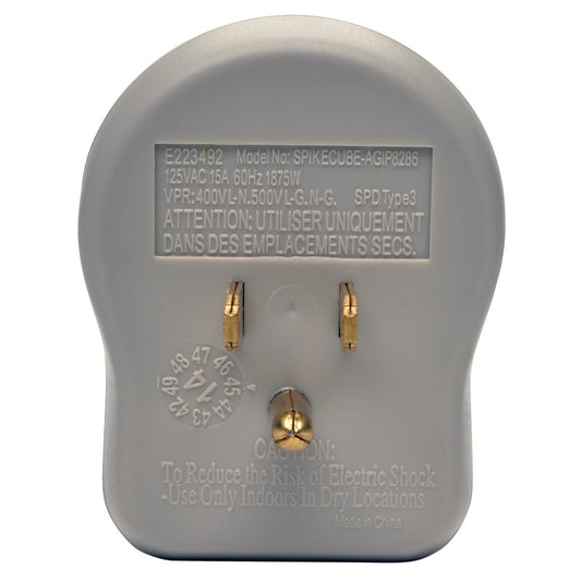 Tripp Lite SPIKECUBE Surge Protector Wallmount Direct Plug in 120V 1 Outlet 600 Joule