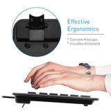 Macally USB Wired Keyboard for PC, Desktop Computer, Laptop, Notebook, ChromeBook - Ultra Slim Full Size Keyboard with Numeric Keypad - Compatible with Windows 10/8/7/Vista/XP, etc.