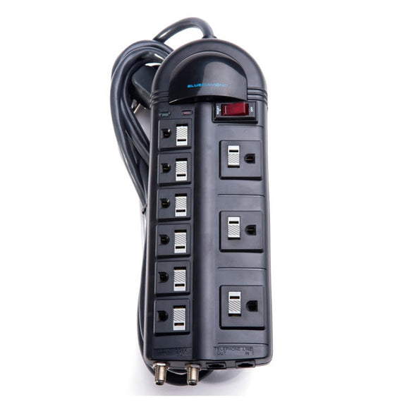 Blue Diamond 1984 9-Outlets; 10' Surge Protector-Child Safe Covers