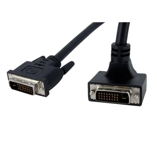 StarTech.com 6 ft 90 Degree Upward Angled Dual Link DVI-D Monitor Cable M/M - Male to Male 25 pin DVI-D Video Cable Black 6 Feet 2560x1600 (DVIDDMMTA6)