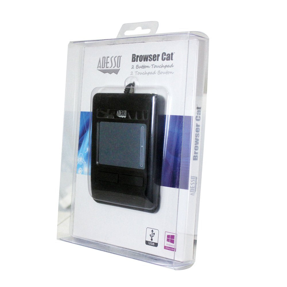 Adesso Browser Cat, 2 Button USB Touchpad for PC and Mac (ATP-400UB)