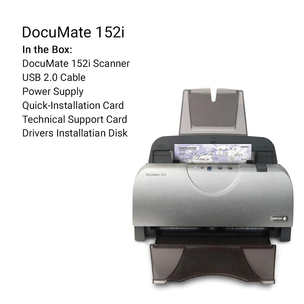 Xerox DocuMate 152i Duplex Scanner with Document Feeder for PC and Mac