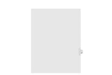 Kleer-Fax Letter-Size Individually Numbered 1/25th Cut Side Tab Index Dividers, 25 Sheets Per Pack, White, Number 44 (91044)