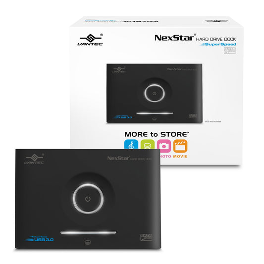 Vantec 2.5 x 3.5-Inch SATA 6 GB/s to USB 3.0 Hard Drive Dock, Black (NST-D306S3-BK)