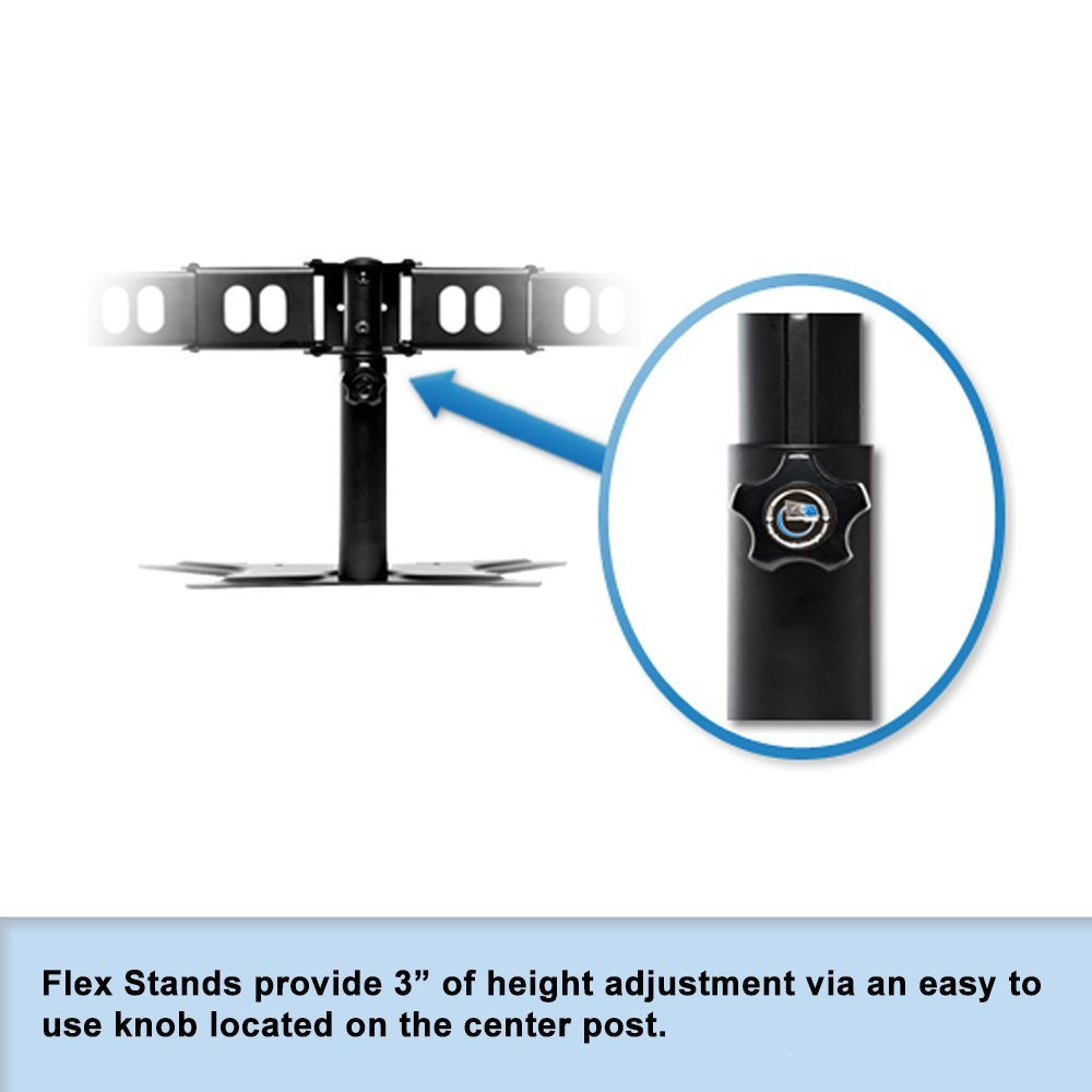 Doublesight DS-130STA Single Monitor Flex Stand Up to 30IN H/T Vesa 100X100 100X200