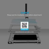 Galaxy Note 8 Screen Protector Tempered Glass Shield, [Liquid Dispersion Tech] 3D Curved Full Coverage Dome Glass, Easy Install Kit and UV Light by Whitestone for Samsung Galaxy Note 8 (2017) (1 Pack)