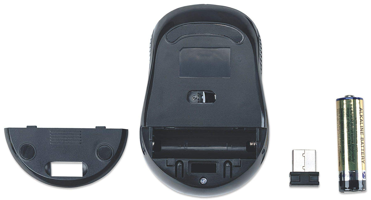 Manhattan Performance Wireless 2000 Ddi USB Optical Mouse with Four Buttons and Scroll Wheel (177795)