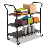 Safco Products Products 3-Shelf Wire Utility Cart, Black (5338BL)